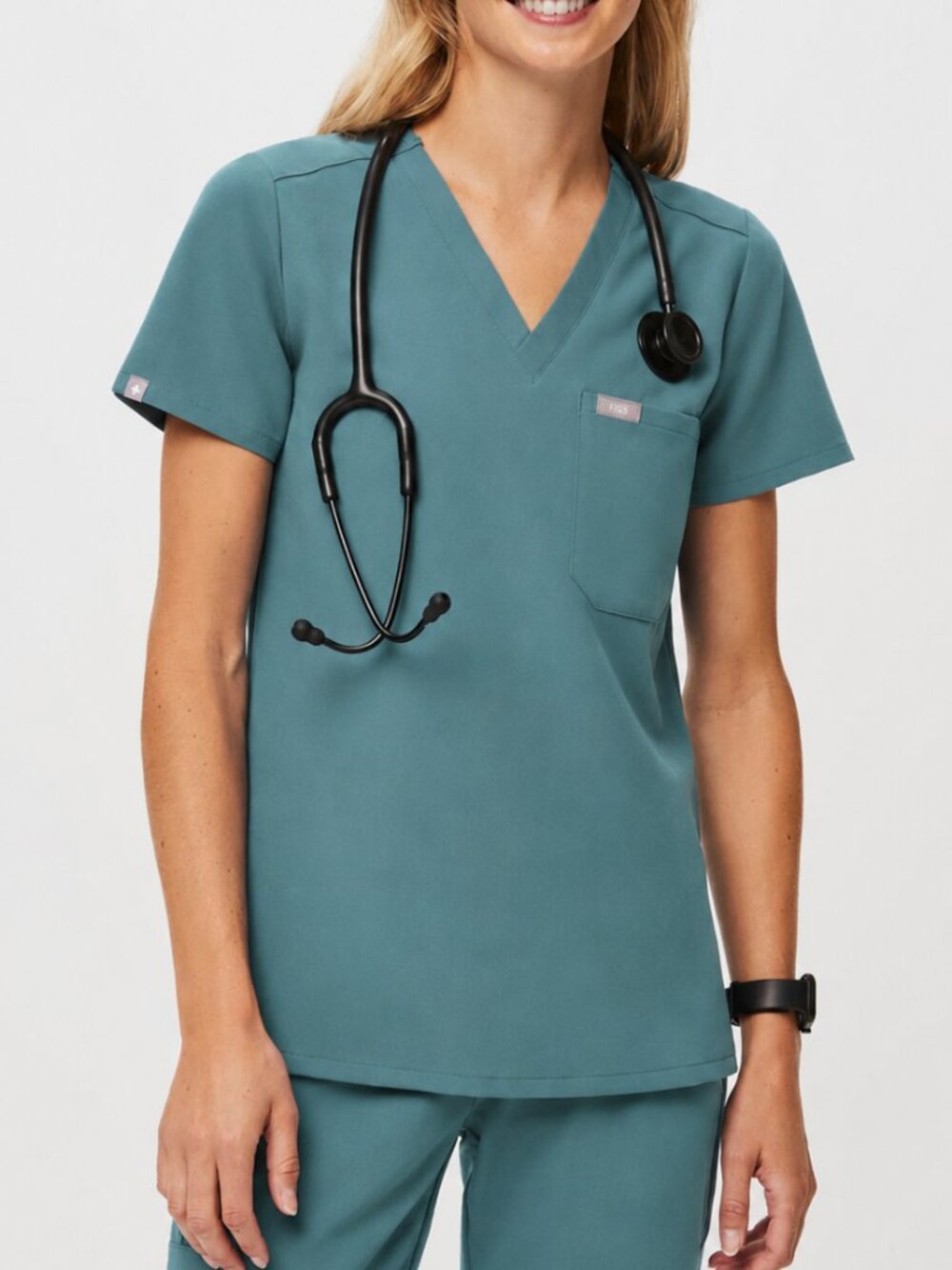 FIGS Catarina One-Pocket Scrub Top Hydrogreen XS NWT